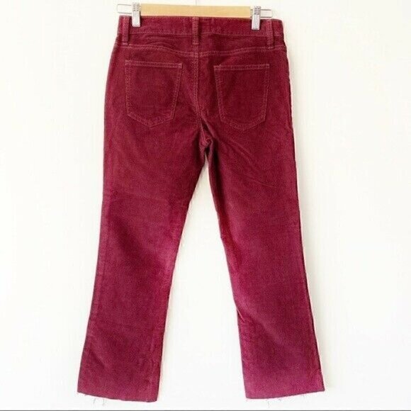 Current/Elliott Pants Size 25 Color Wine NEW $208 The Kick Jeans Womens Corduroy - Picture 6 of 8